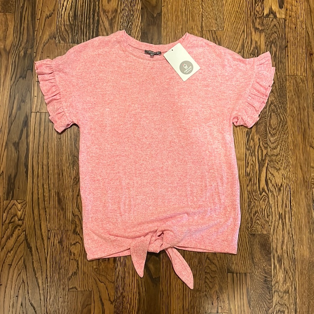 Francesca’s Pink Short Sleeve Shirt XS